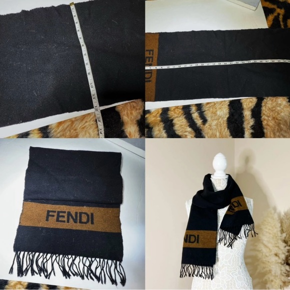 🔥EUC Fendi Scarf 💯 authentic  vintage condition clean only dry clean🔥 - Picture 3 of 6